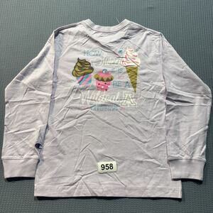 Champion Long-Sleeved Ice-Cream Graphic Tee Girls Sz M Pre-Owned Excellent